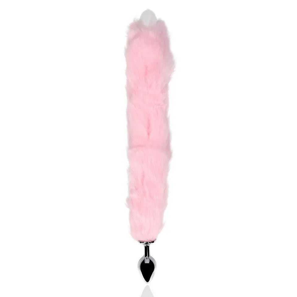 Plug Anal com Cauda de Raposa Rosa Luminosa Ouch! 6