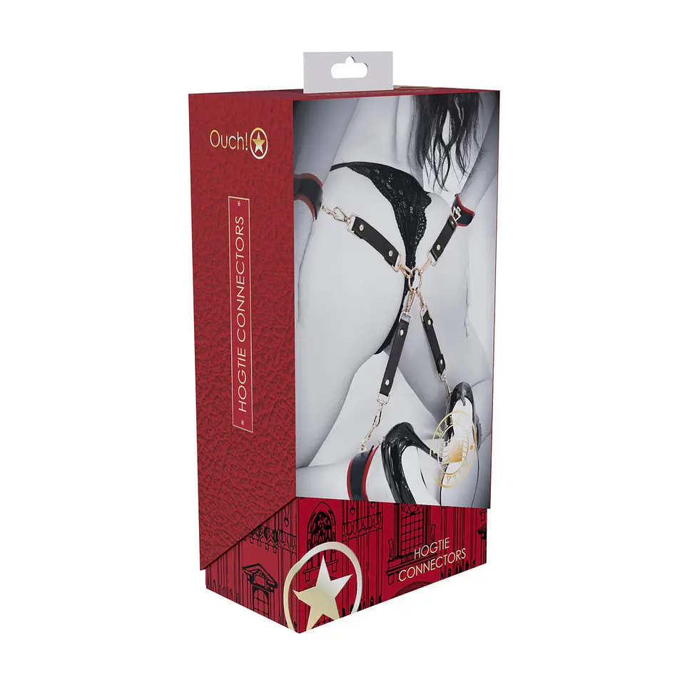 Conexão Hogtie Milan Collection Preto/Vermelho Ouch! 2