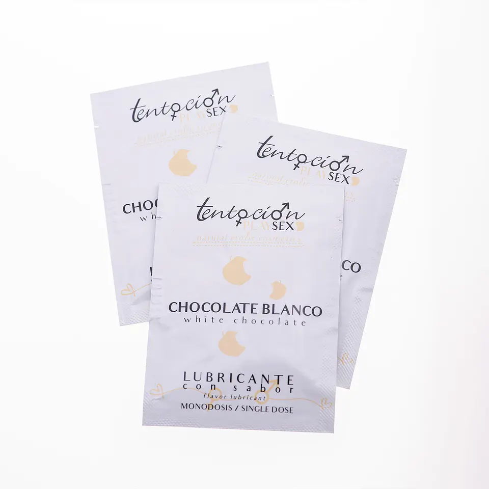 20 Monodoses de Lubrificante com Sabor a Chocolate Branco 5ml Tentación Play Sex 1