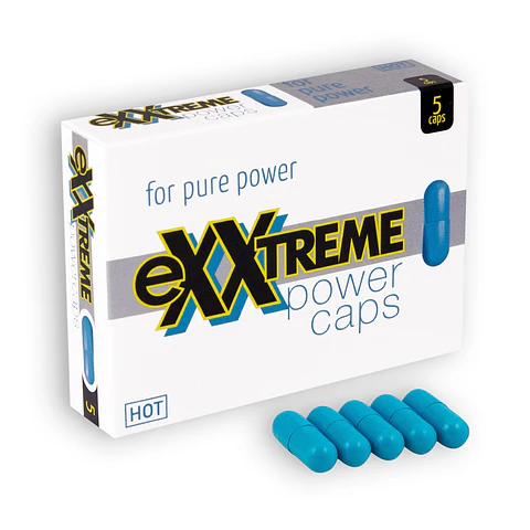 Cápsulas Estimulantes Exxtreme Power Caps para Homem 5 Cápsulas Hot™