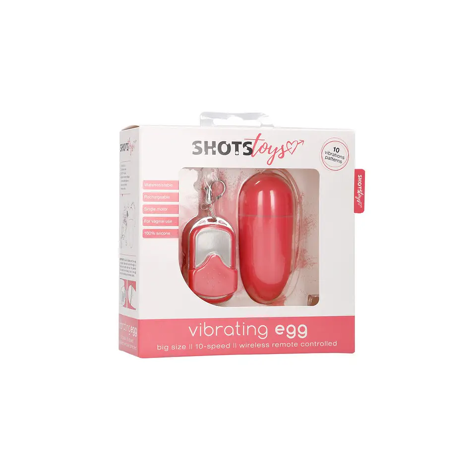 Ovo Vibratório com Comando L Rosa Shots Toys 2