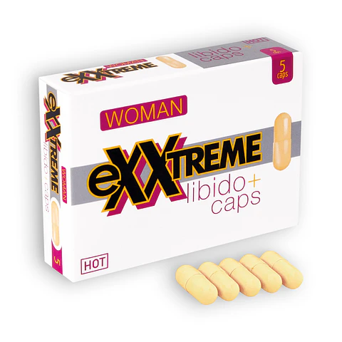 Cápsulas Estimulantes Exxtreme Libido+ Caps para Mulher 5 Cápsulas Hot™