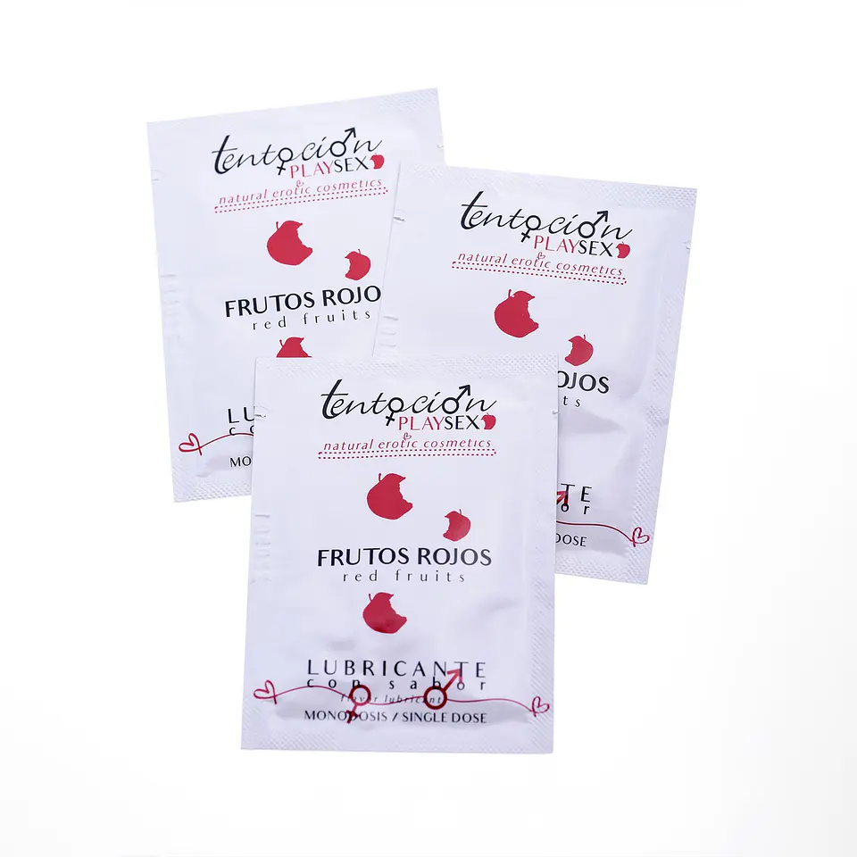 20 Monodoses de Lubrificante com Sabor a Frutos Vermelhos 5ml Tentación Play Sex 1