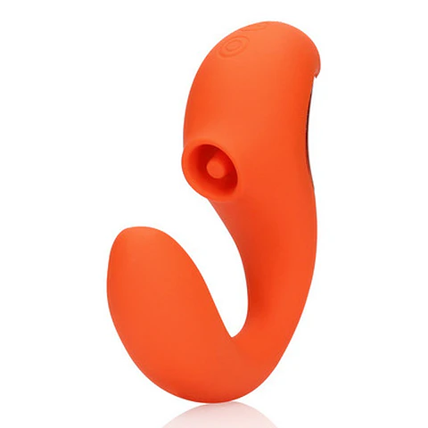 Vibrador G-Spot Vibrator with Clitoral Pulse Wave Untamed Orange Loveline