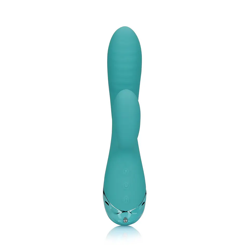 Vibrador Coelho Insuflável Peacock Blue Loveline 5