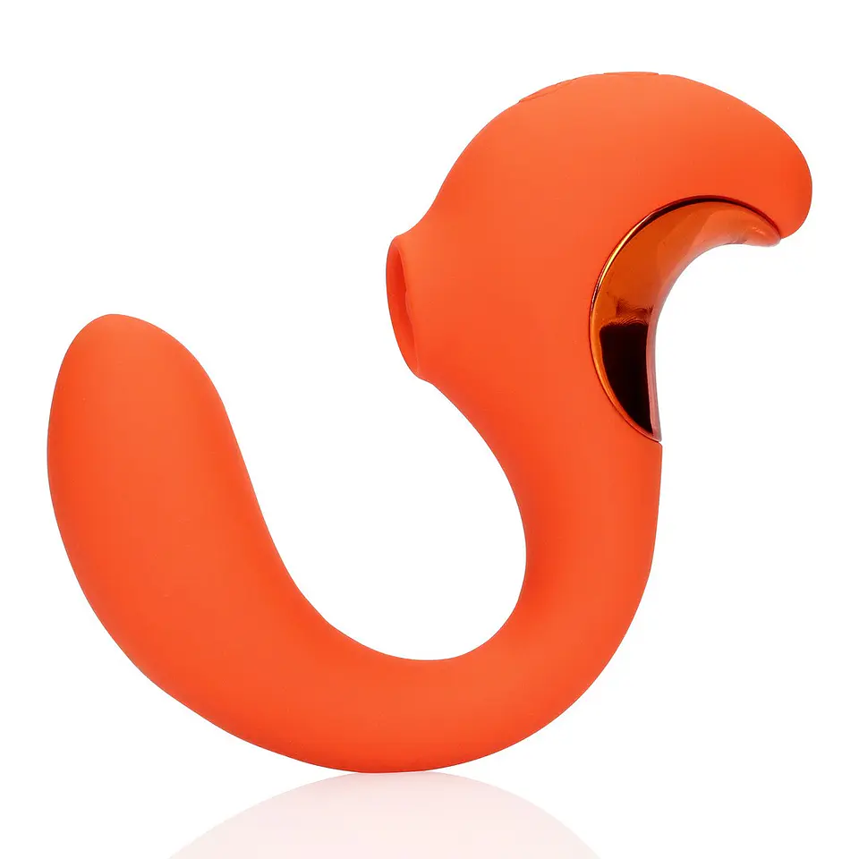 Vibrador G-Spot Vibrator with Clitoral Pulse Wave Untamed Orange Loveline 6