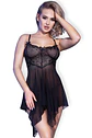 Camisa de Noite e Tanga Preta Chilirose (CR-4370) - Thumbnail 5