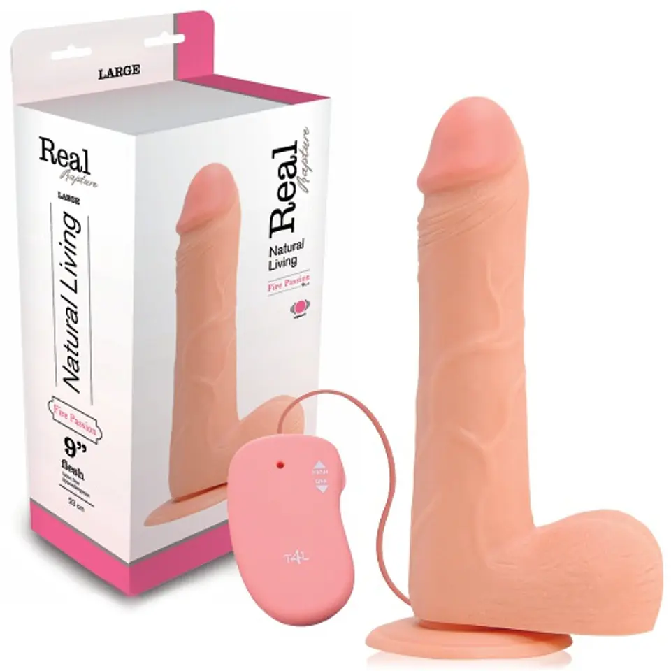 Vibrador Realístico Real Rapture Fire Passion 9'' Branco Toyz4lovers 2