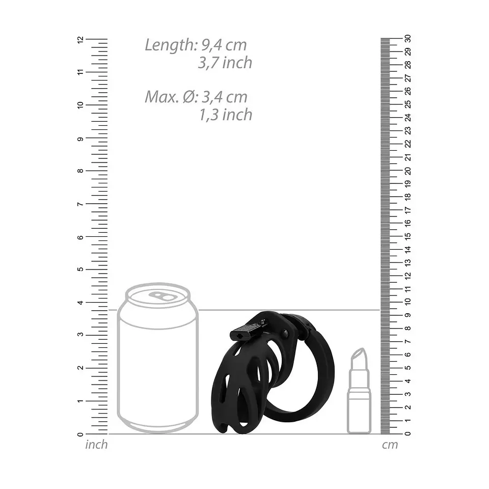 Jaula Model 24 Chastity 3.5 /9 CM Preto Mancage 6