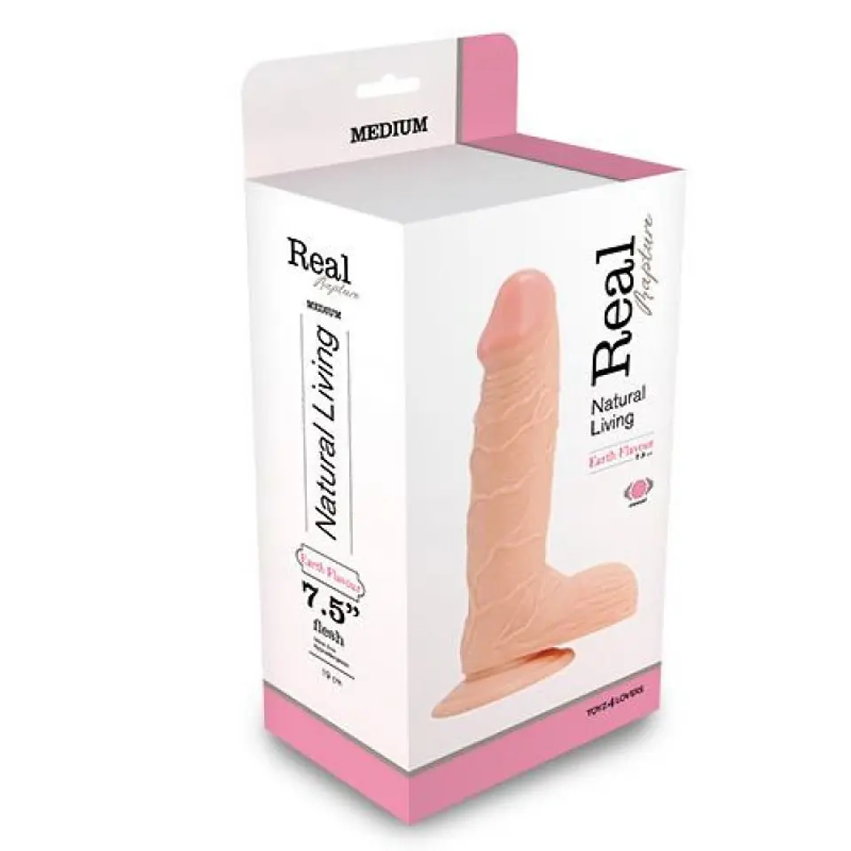 Vibrador Realístico Real Rapture Earth Flavour 7.5'' Branco Toyz4lovers 3