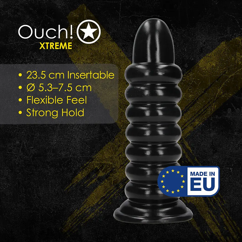 Plug Anal Spiral Force 23.5 CM Preto Ouch! 5