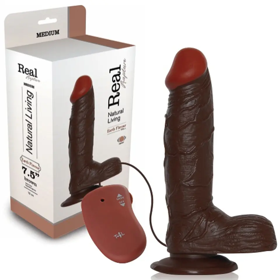 Vibrador Realístico Real Rapture Earth Flavour 7.5'' Negro Toyz4lovers 2