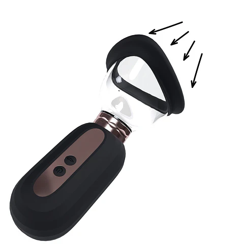 Bomba para Vulva e Seios Dazzling Preta Pumped