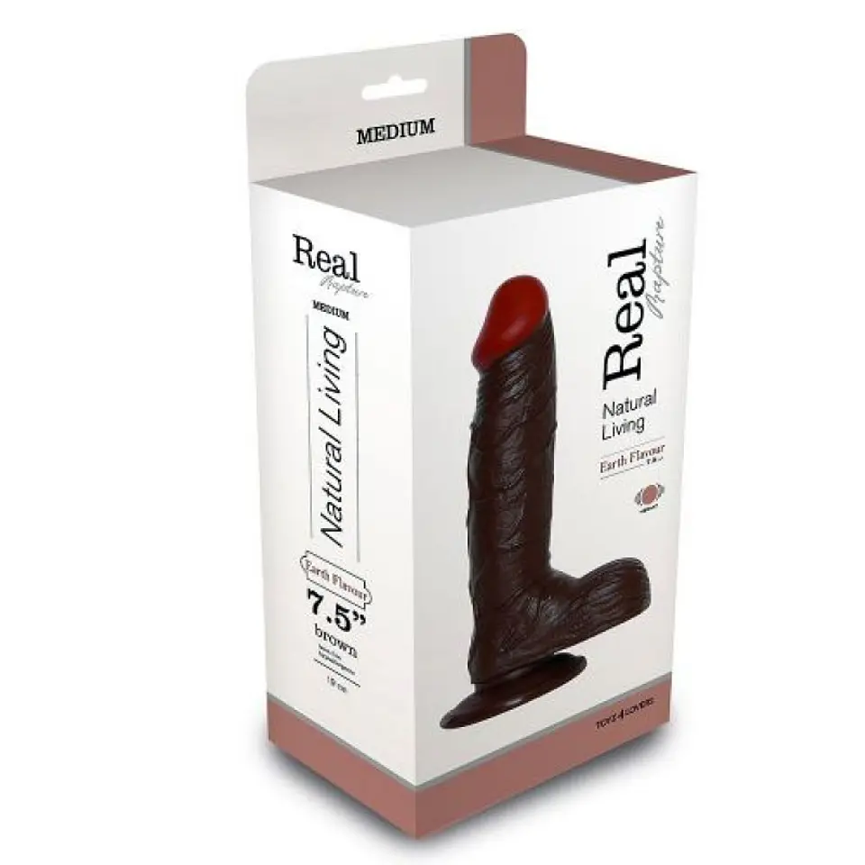 Vibrador Realístico Real Rapture Earth Flavour 7.5'' Negro Toyz4lovers 3