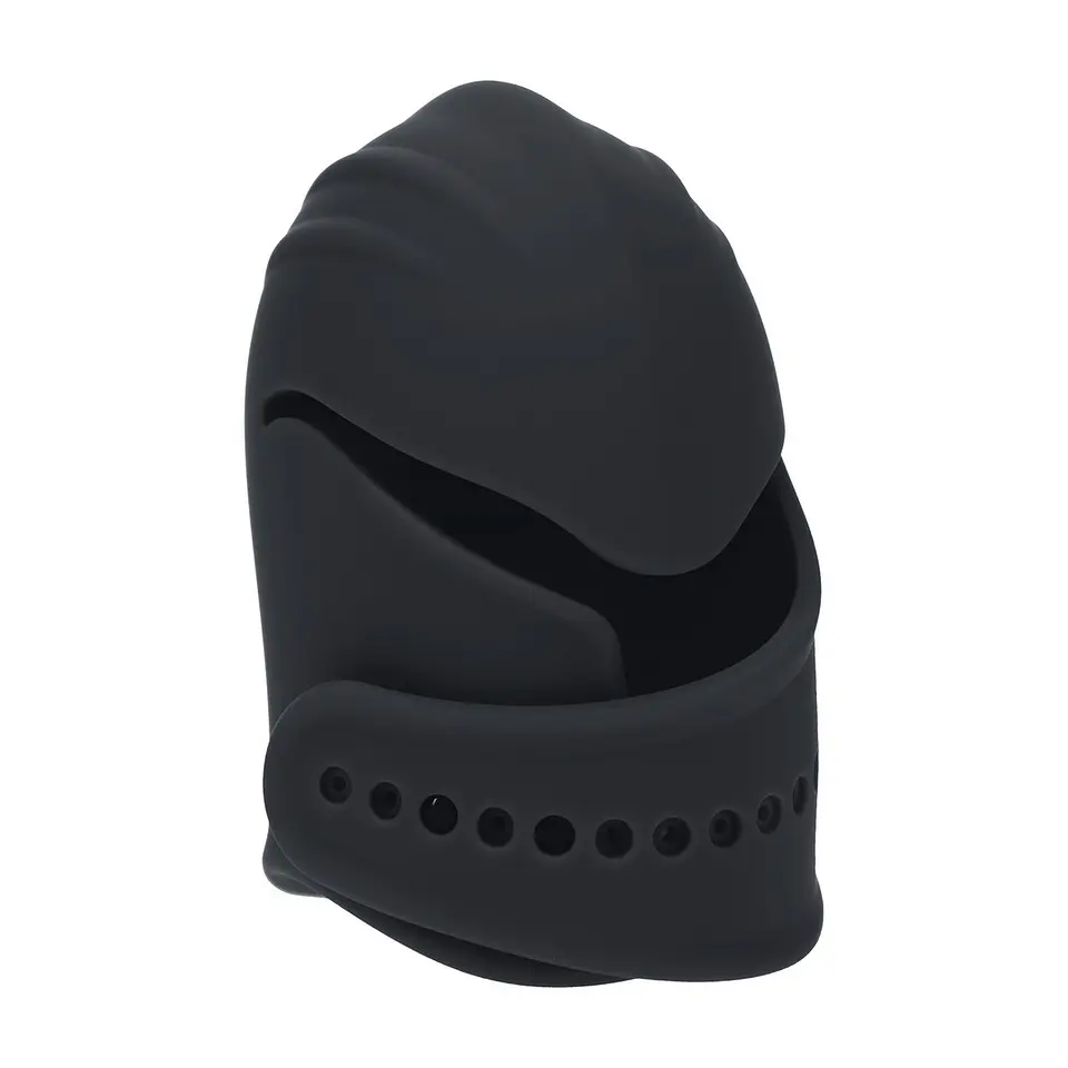 Estimulador de Glande Ajustável em Silicone com Vibração Preto Levelz 1