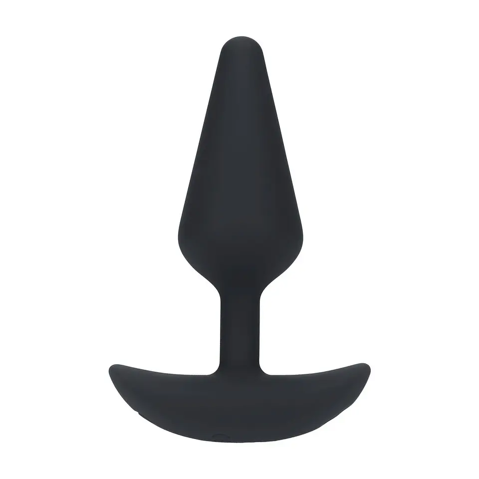 Plug Anal Clássico em Silicone com Vibração M Preto Levelz 1