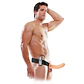 Strap-On Oco com Vibração 8'' Vibrating Hollow Fetish Fantasy Series Branco - Thumbnail 1