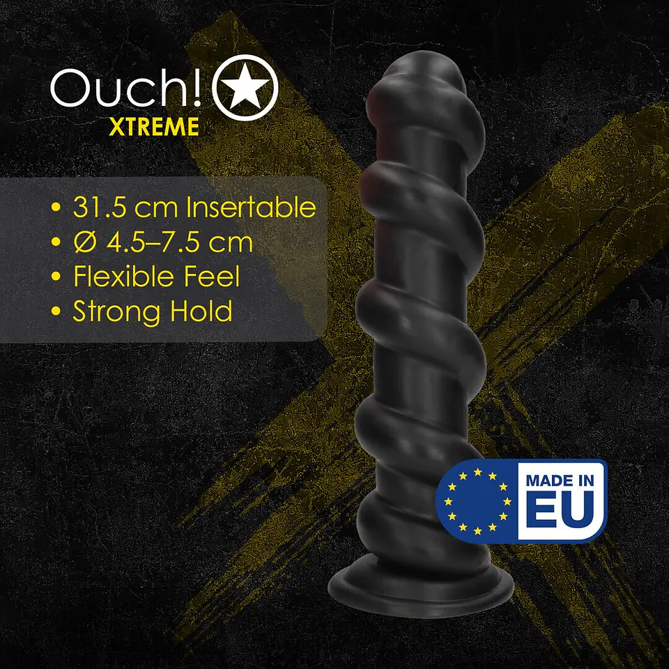 Plug Anal Hole Driller 31.5 CM Preto Ouch! 5
