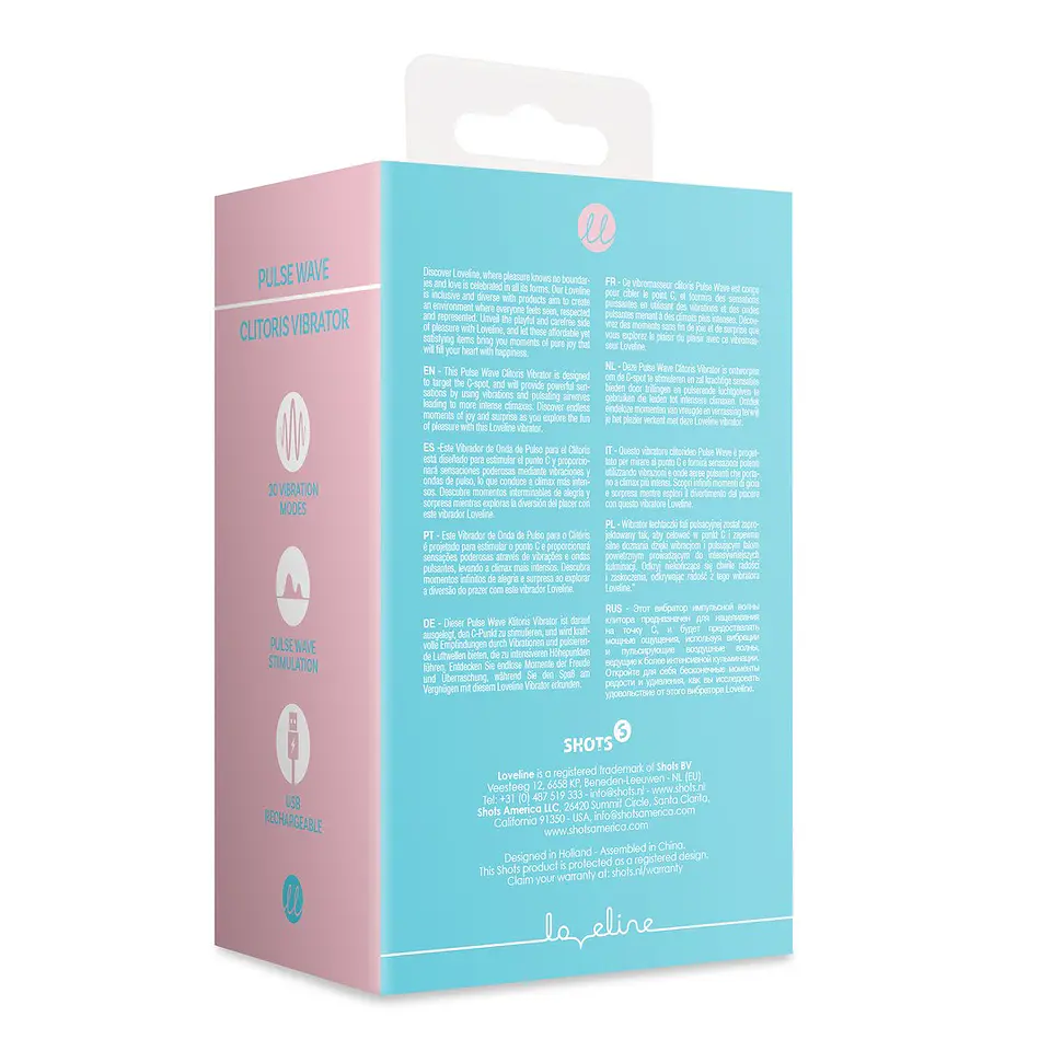 Estimulador Pulse Wave Clitoris Vibrator Arctic Blue Loveline 3