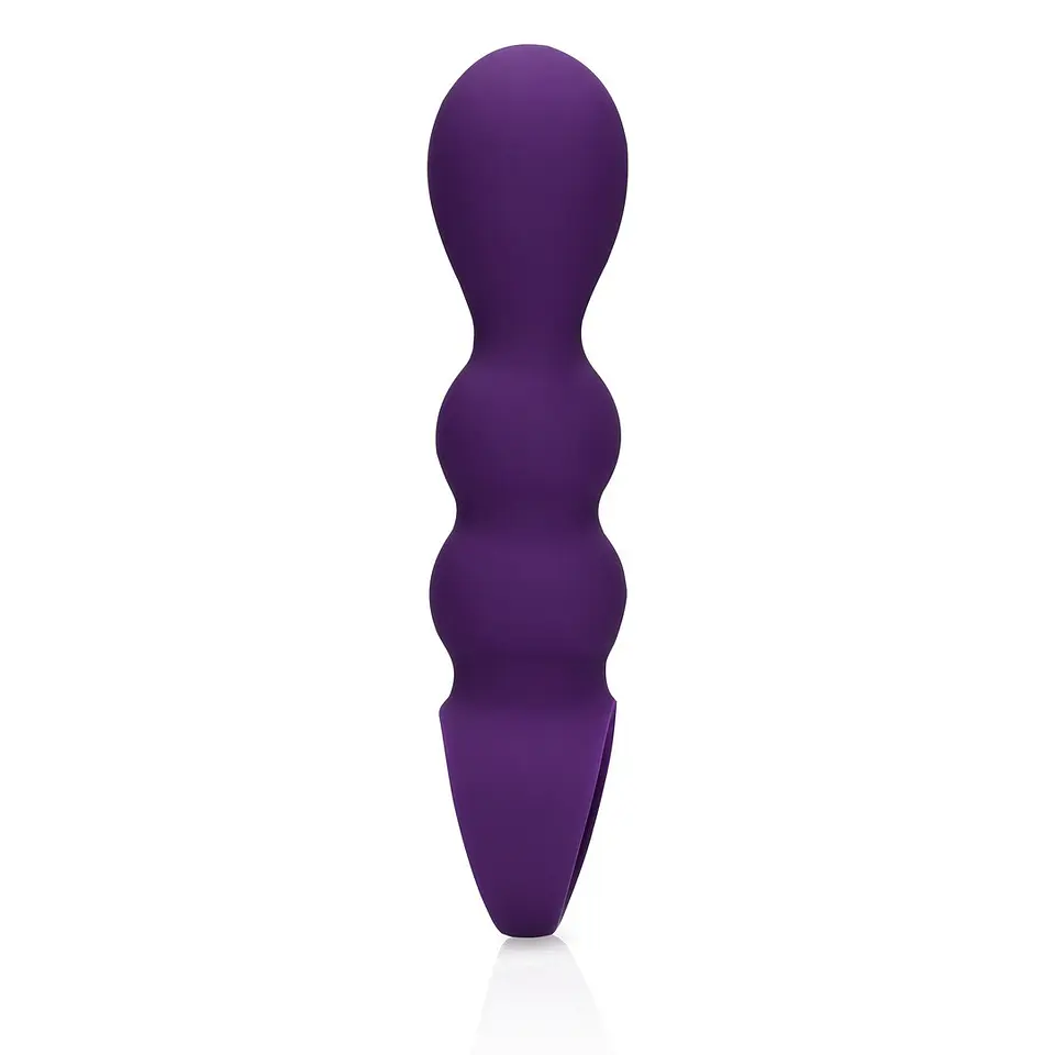 Plug Anal com Vibração em Forma de Lágrimas Clear Purple Loveline 6