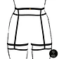 Cinto de Ligas Double Strap Preto Tamanho Queen Le Désir - Thumbnail 5