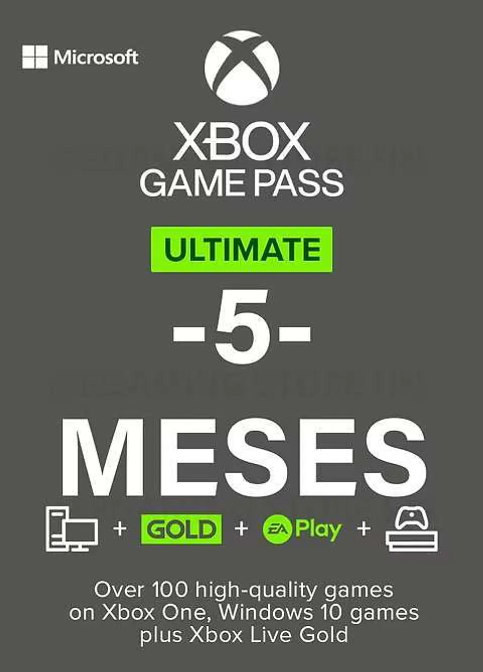 GAME PASS 5 MESES PRINCIPAL CONSOLA 1