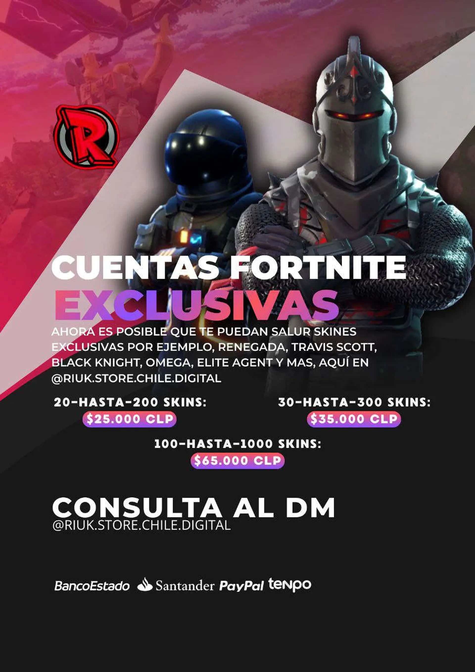 CUENTA FORTNITE 100-1000 SKINS 1