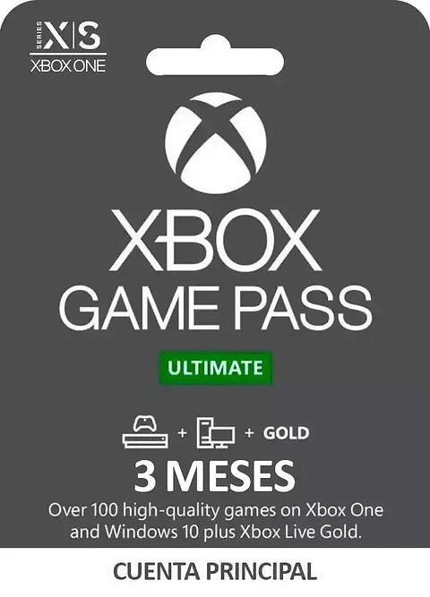 GAME PASS ULTIMATE 3 MESES CONSOLA