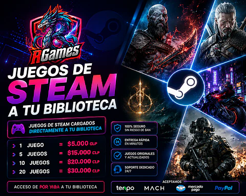 JUEGOS DE STEAM A ELECION PROMOCION .