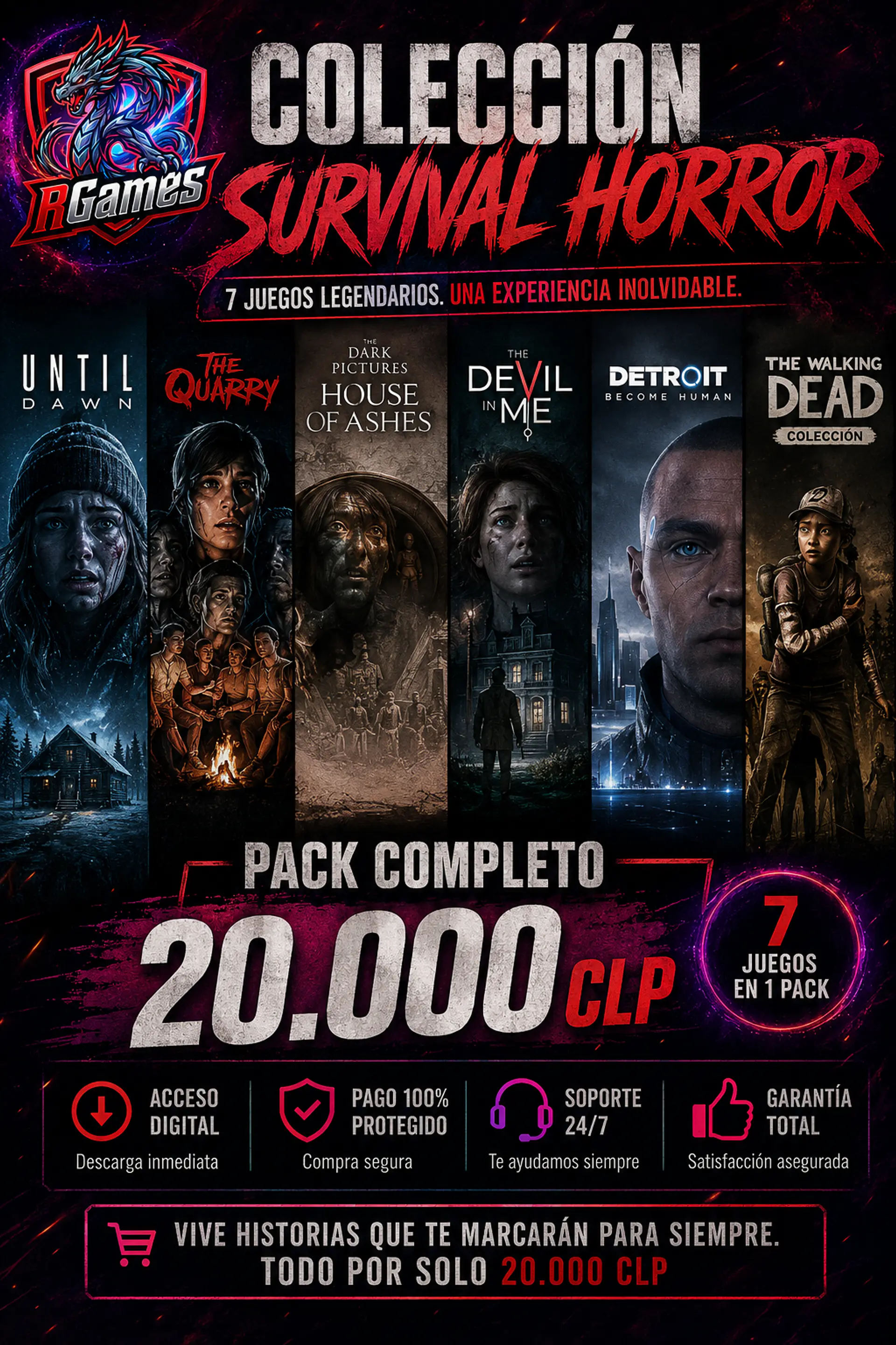 PACK DE JUEGOS SURVIVAL HORROR PC 1