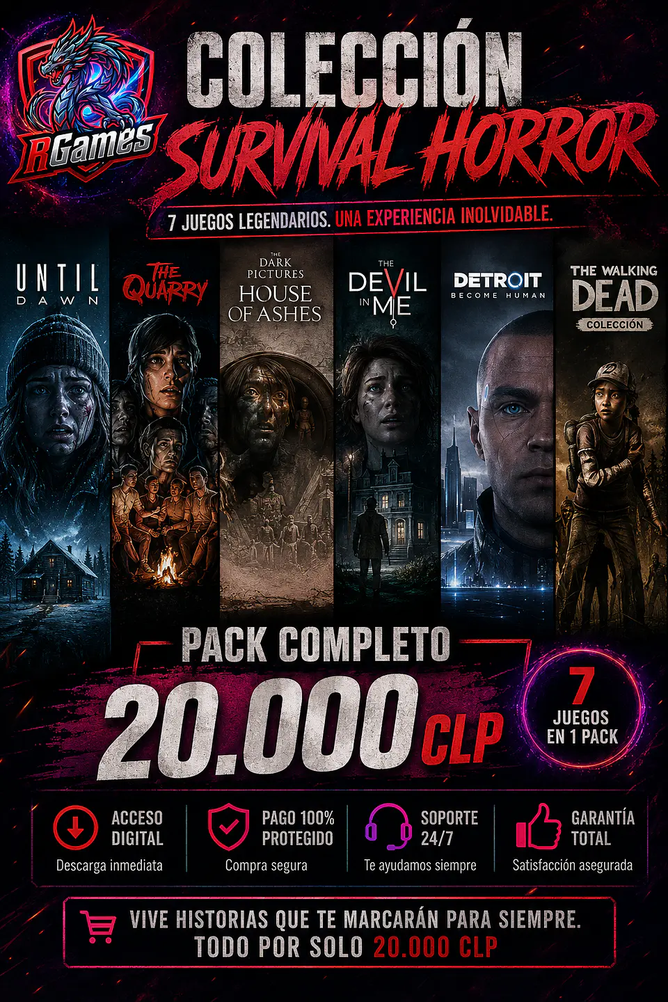 PACK DE JUEGOS SURVIVAL HORROR PC 1