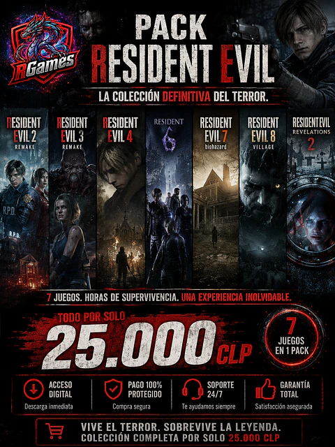 PACK DE RESIDENT EVIL PC STEAM 