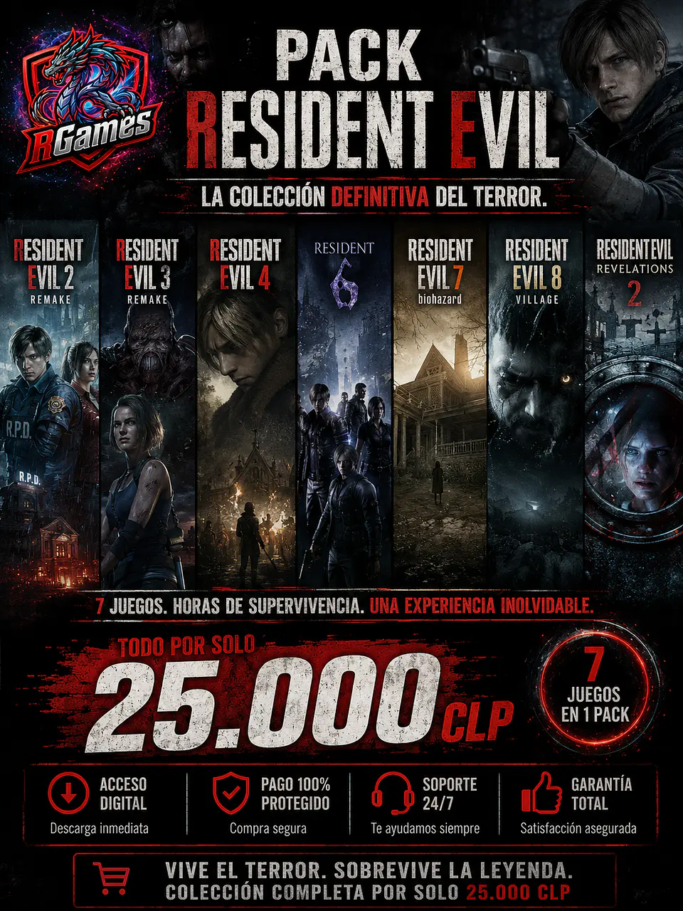 PACK DE RESIDENT EVIL PC STEAM  1