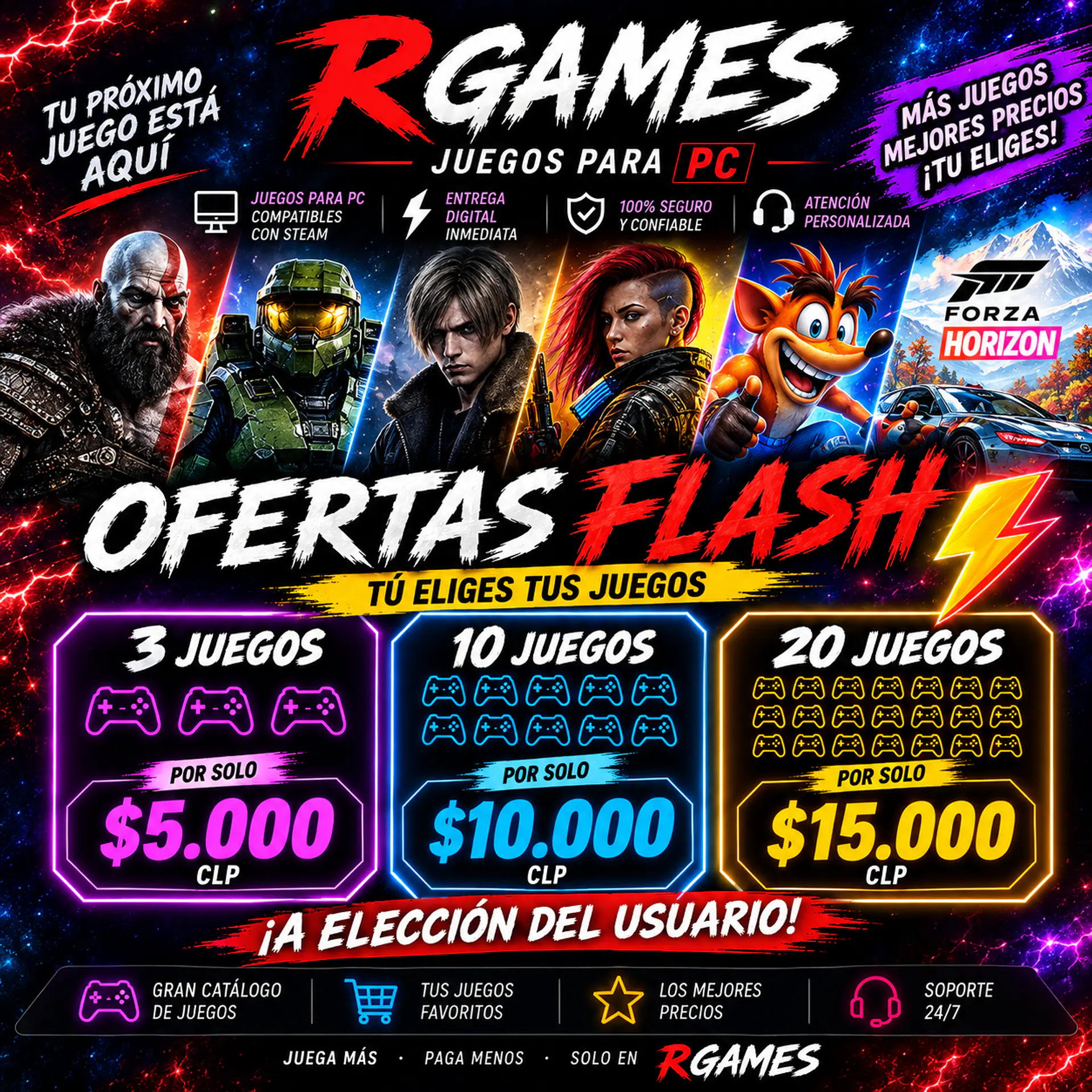 OFERTA FLASH (JUEGO A ELECION) 1