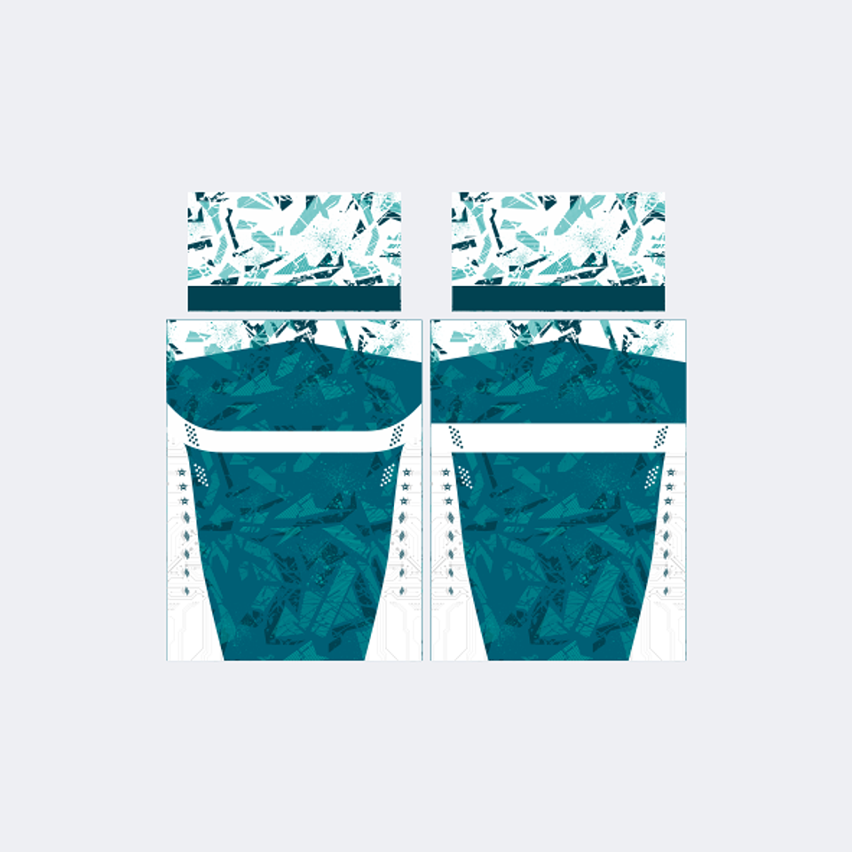 Camiseta Blanco Verde Jade Claro Oscuro 1