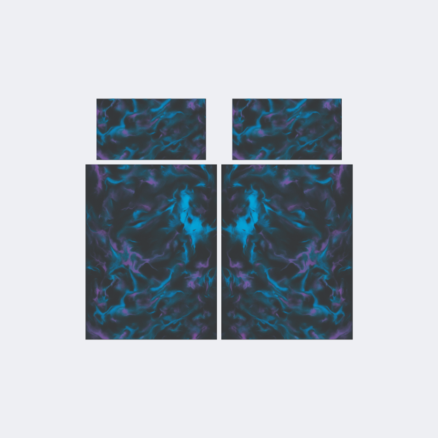 Camiseta Negro Turquesa Lila 1