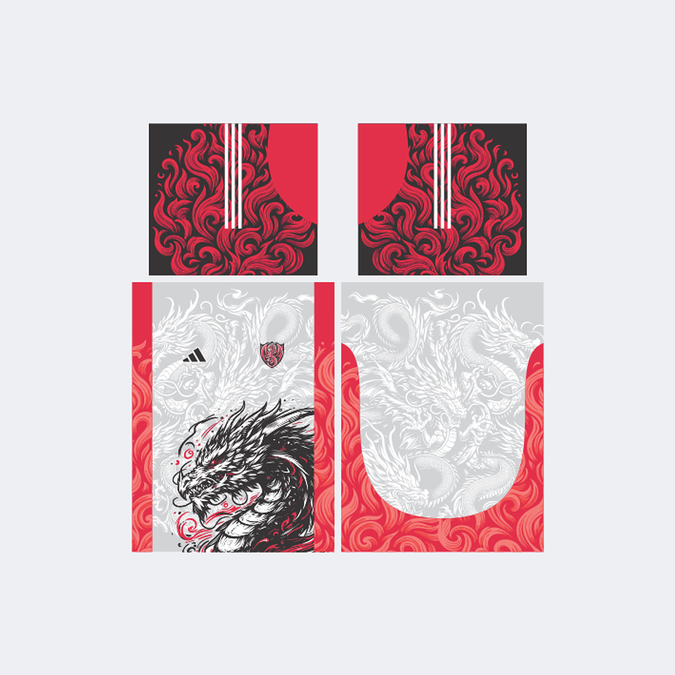 Camiseta Dragón Rojo Plomo InterClasse 2024 1