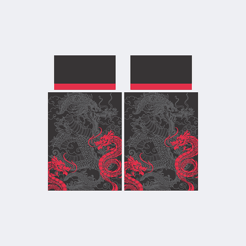 Camiseta Dragón Rojo Negro Plomo InterClasse 2024