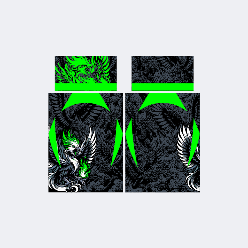 Camiseta Negro Verde Fosforescente InterClasse 2025 1