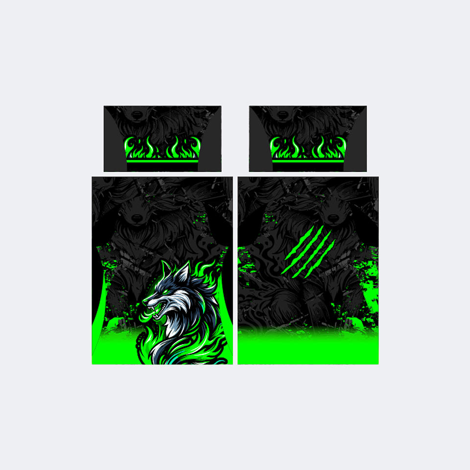 Camiseta Lobo Verde Fosforescente InterClasse 2025 1