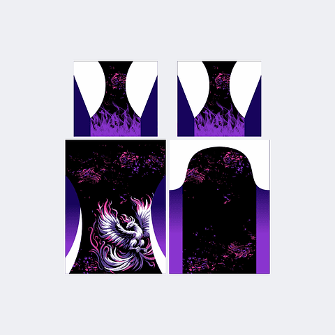 Camiseta Fenix Blanco Rosa Morado 2025