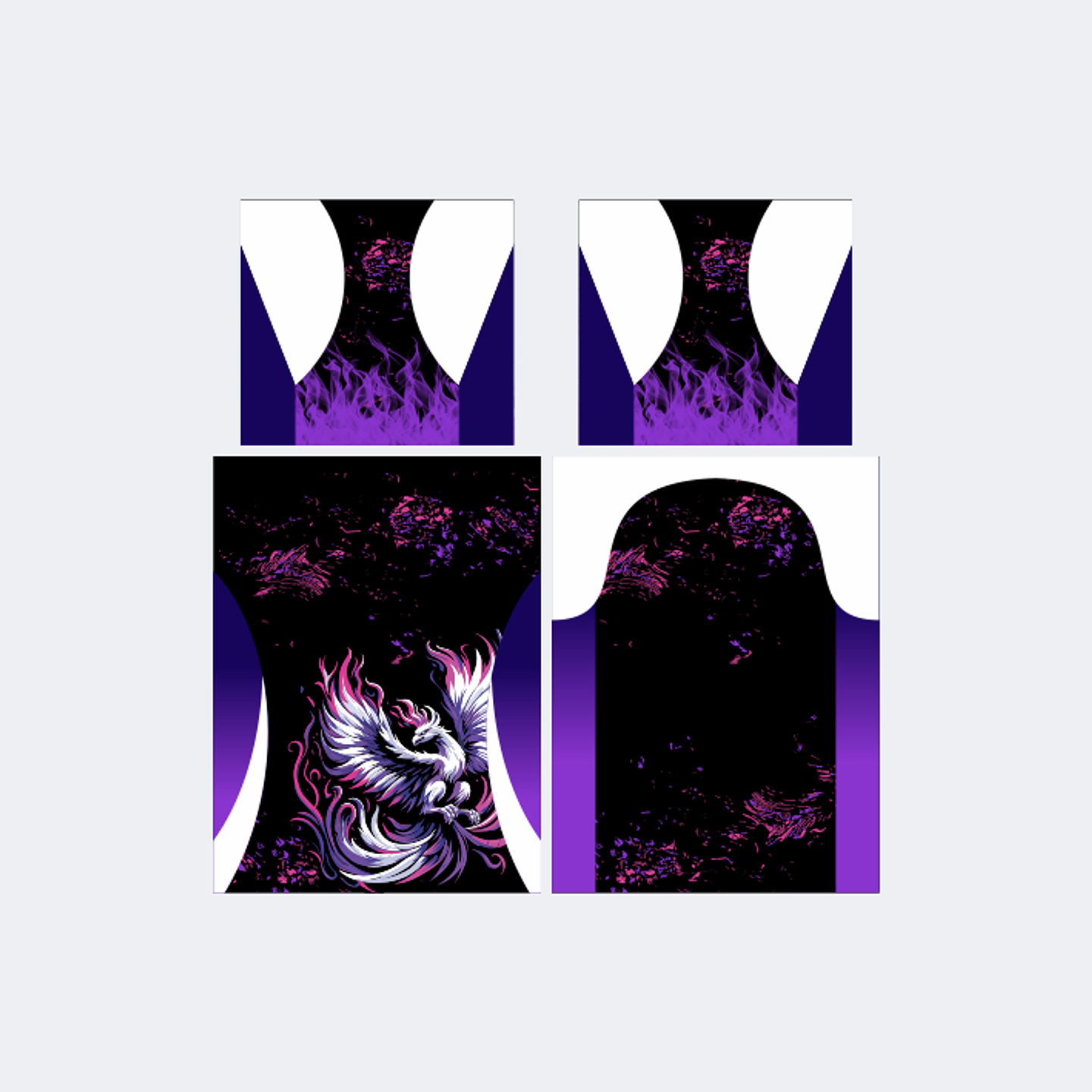 Camiseta Fenix Blanco Rosa Morado 2025 1