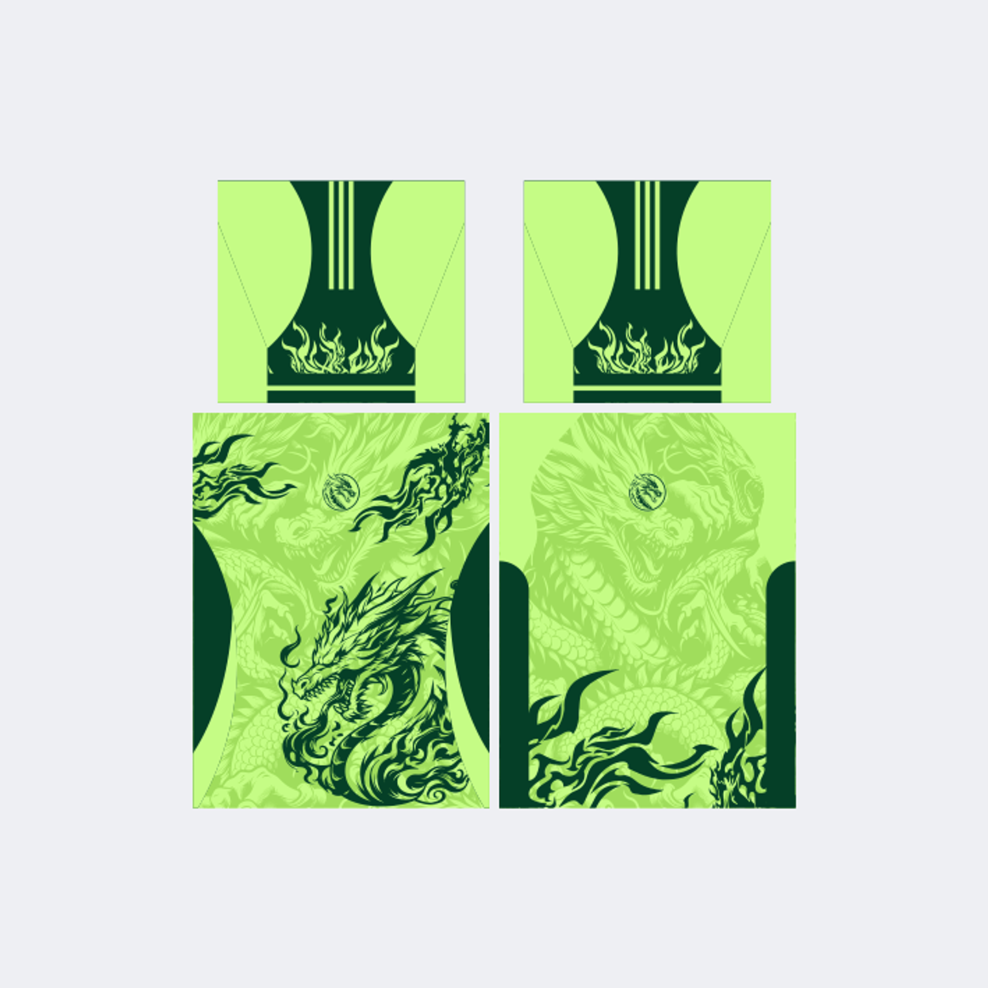 Camiseta Dragón Verde Fosforescente InterClasse 2024 1