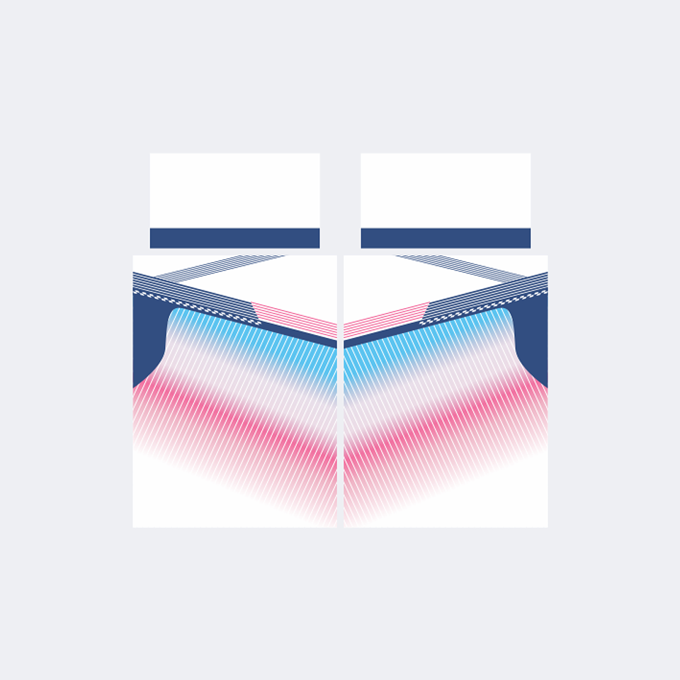 Camiseta Chinito Blanco Rosado Marino 1