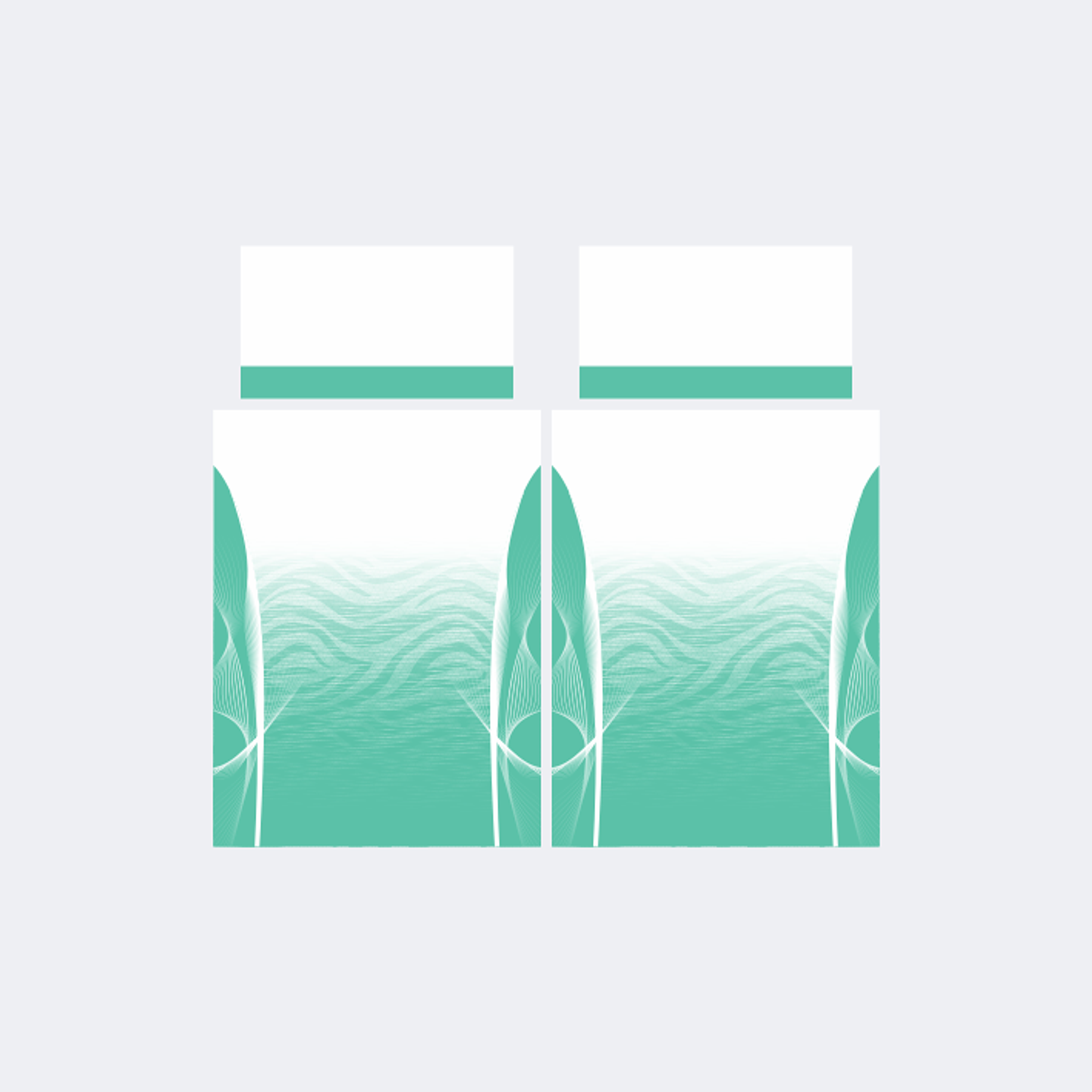 Camiseta Chinito Blanco Verde Degrade 1