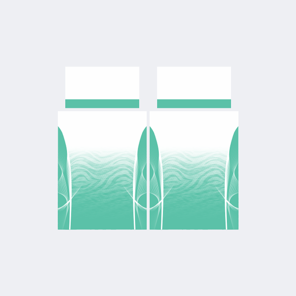 Camiseta Chinito Blanco Verde Degrade 1