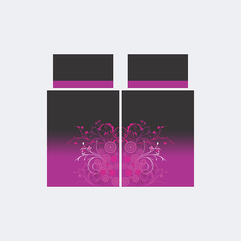 Camiseta Chinito Flor Morado Negro