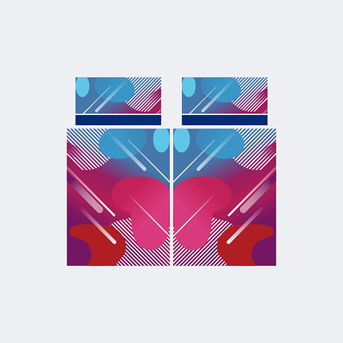 Camiseta Chinito Degrade Rojo Azulino