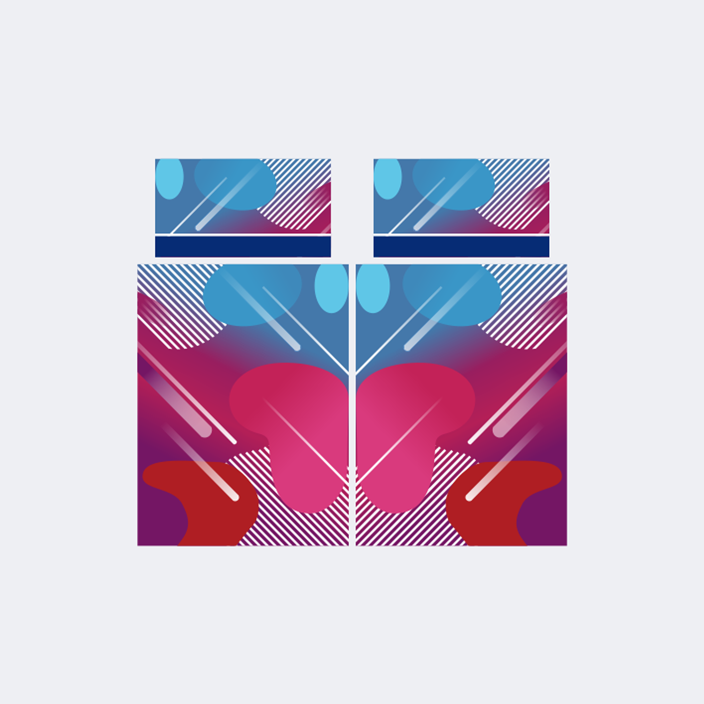 Camiseta Chinito Degrade Rojo Azulino 1