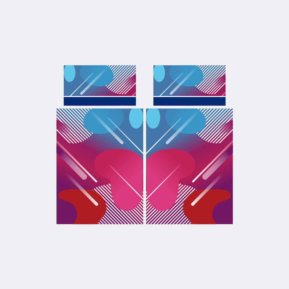 Camiseta Chinito Degrade Rojo Azulino 1